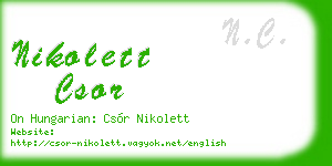 nikolett csor business card
