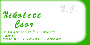 nikolett csor business card